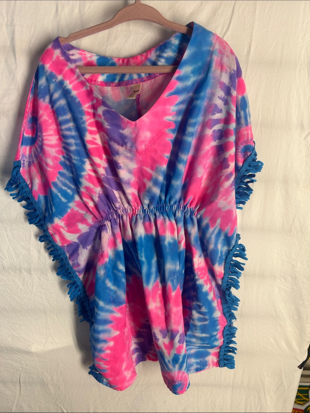 SO Girls Pink and Blue Tie-Dye Tank Top (4/5)